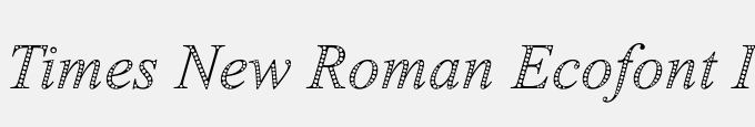 Times New Roman Ecofont Italic